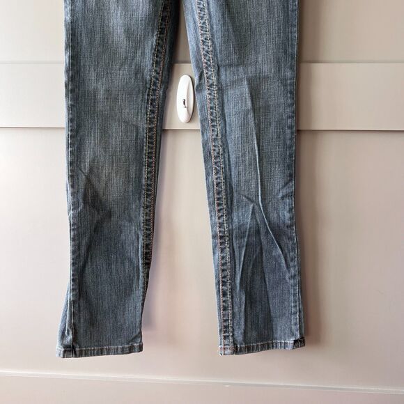 True Religion Jeans Womens 27 Gray Billy Row Seat Distressed Skinny USA Denim - Picture 5 of 16